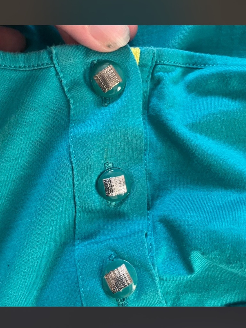 Fendi teal babydoll top - Picture 4 of 7